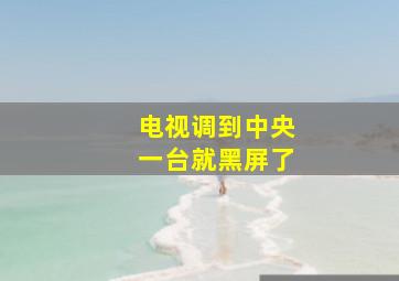 电视调到中央一台就黑屏了