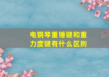 电钢琴重锤键和重力度键有什么区别