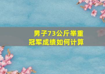 男子73公斤举重冠军成绩如何计算