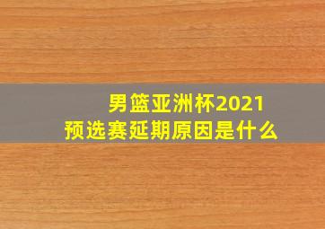 男篮亚洲杯2021预选赛延期原因是什么