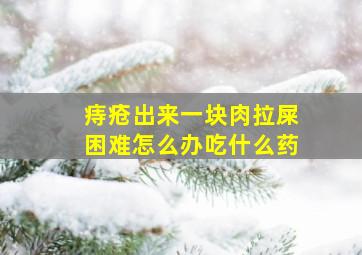 痔疮出来一块肉拉屎困难怎么办吃什么药