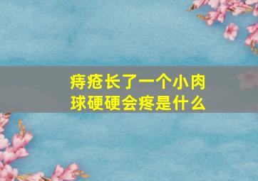 痔疮长了一个小肉球硬硬会疼是什么