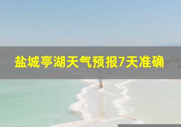 盐城亭湖天气预报7天准确