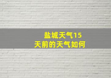 盐城天气15天前的天气如何