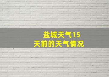 盐城天气15天前的天气情况