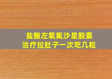 盐酸左氧氟沙星胶囊治疗拉肚子一次吃几粒