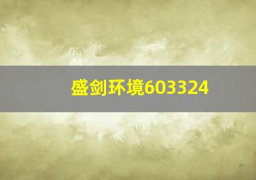 盛剑环境603324