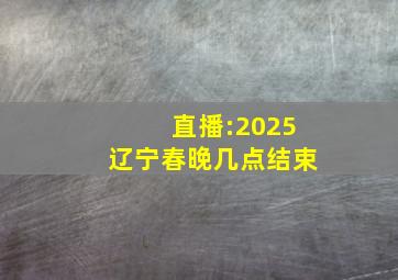 直播:2025辽宁春晚几点结束