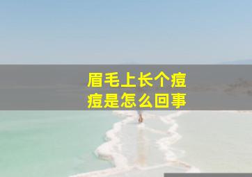 眉毛上长个痘痘是怎么回事