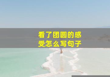 看了团圆的感受怎么写句子