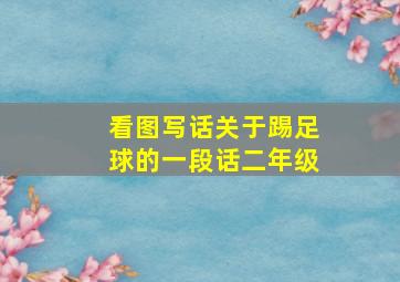 看图写话关于踢足球的一段话二年级