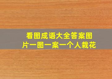 看图成语大全答案图片一图一案一个人栽花