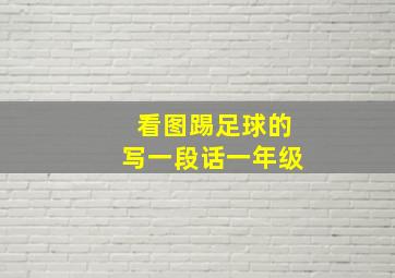 看图踢足球的写一段话一年级