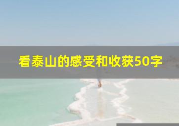 看泰山的感受和收获50字