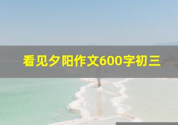 看见夕阳作文600字初三