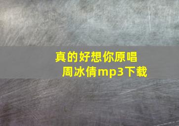 真的好想你原唱周冰倩mp3下载