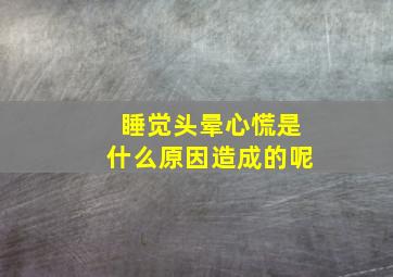 睡觉头晕心慌是什么原因造成的呢