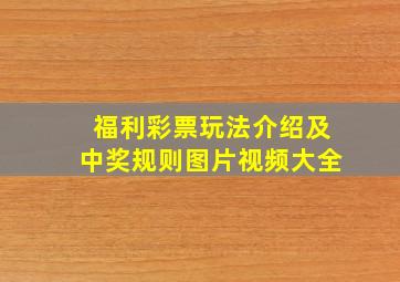 福利彩票玩法介绍及中奖规则图片视频大全