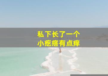 私下长了一个小疙瘩有点痒