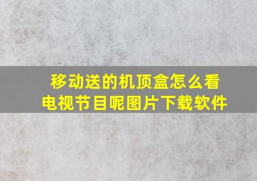 移动送的机顶盒怎么看电视节目呢图片下载软件