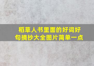 稻草人书里面的好词好句摘抄大全图片简单一点