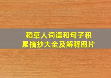 稻草人词语和句子积累摘抄大全及解释图片