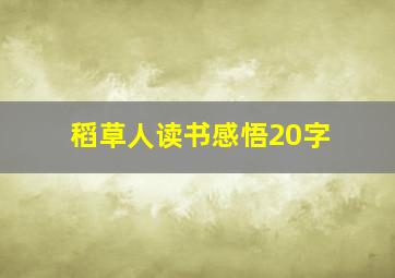 稻草人读书感悟20字