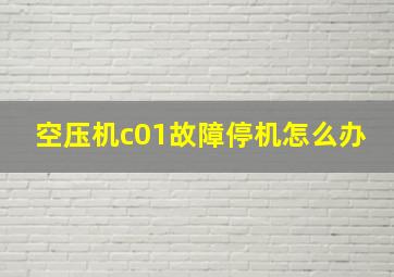 空压机c01故障停机怎么办