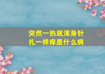 突然一热就浑身针扎一样痒是什么病