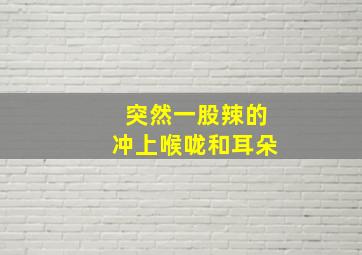 突然一股辣的冲上喉咙和耳朵