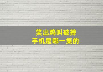 笑出鸡叫被摔手机是哪一集的