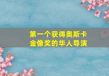 第一个获得奥斯卡金像奖的华人导演