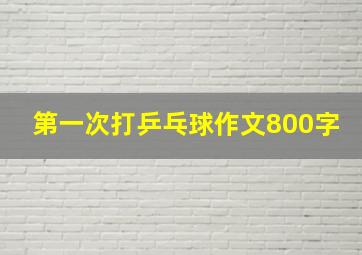 第一次打乒乓球作文800字