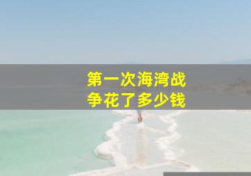 第一次海湾战争花了多少钱