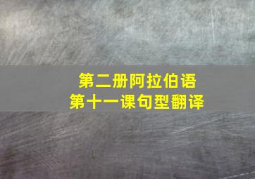 第二册阿拉伯语第十一课句型翻译