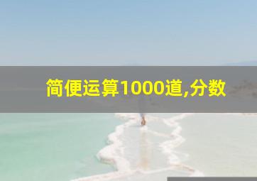 简便运算1000道,分数