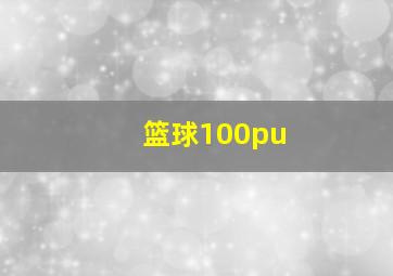 篮球100pu