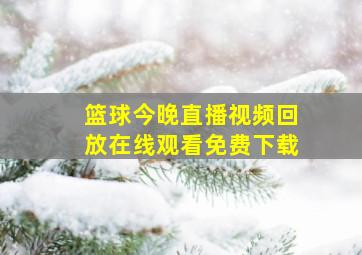 篮球今晚直播视频回放在线观看免费下载