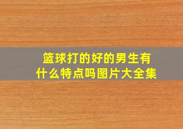 篮球打的好的男生有什么特点吗图片大全集