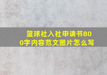 篮球社入社申请书800字内容范文图片怎么写