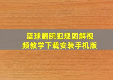 篮球翻腕犯规图解视频教学下载安装手机版