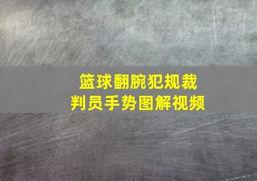 篮球翻腕犯规裁判员手势图解视频