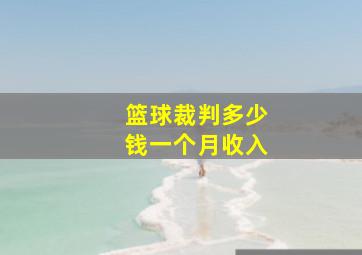 篮球裁判多少钱一个月收入