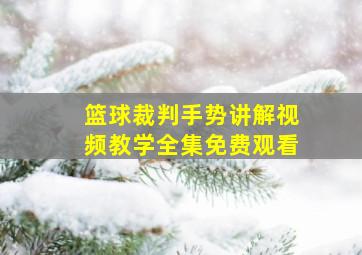 篮球裁判手势讲解视频教学全集免费观看