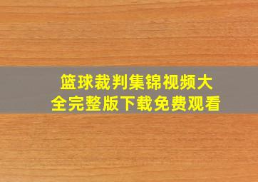 篮球裁判集锦视频大全完整版下载免费观看