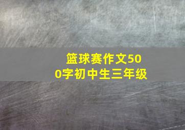 篮球赛作文500字初中生三年级