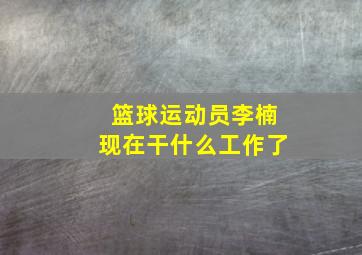 篮球运动员李楠现在干什么工作了