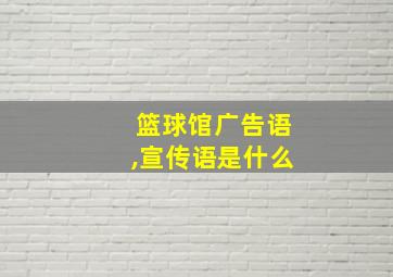 篮球馆广告语,宣传语是什么