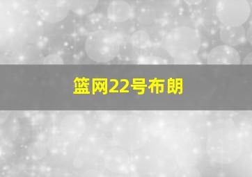 篮网22号布朗