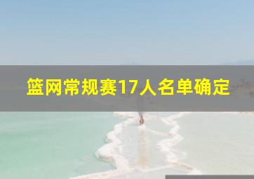 篮网常规赛17人名单确定